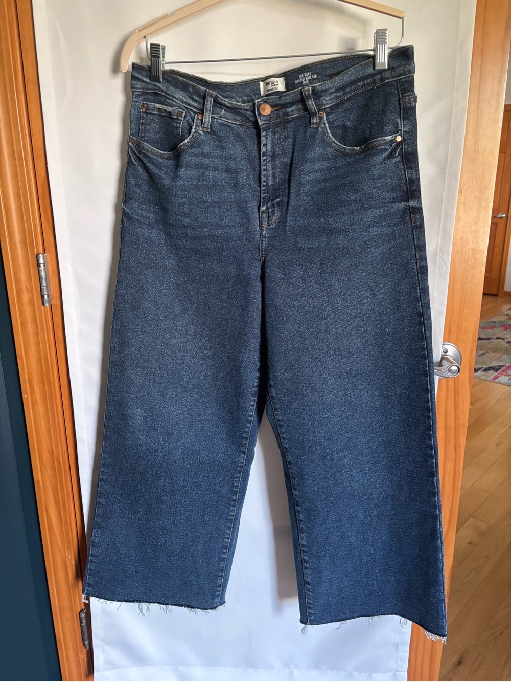 Kensie Straight-Leg Jeans in Dark Blue Denim